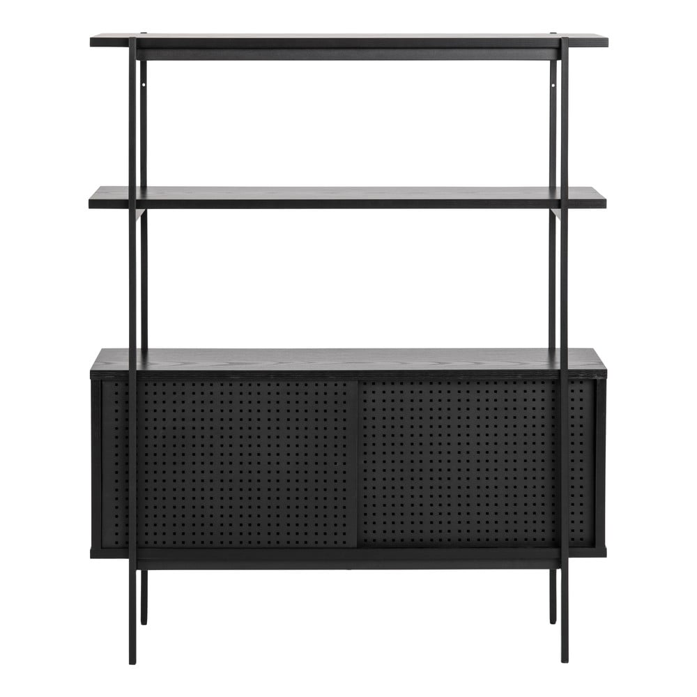 Angus fekete tolóajtós könyvespolc - Actona