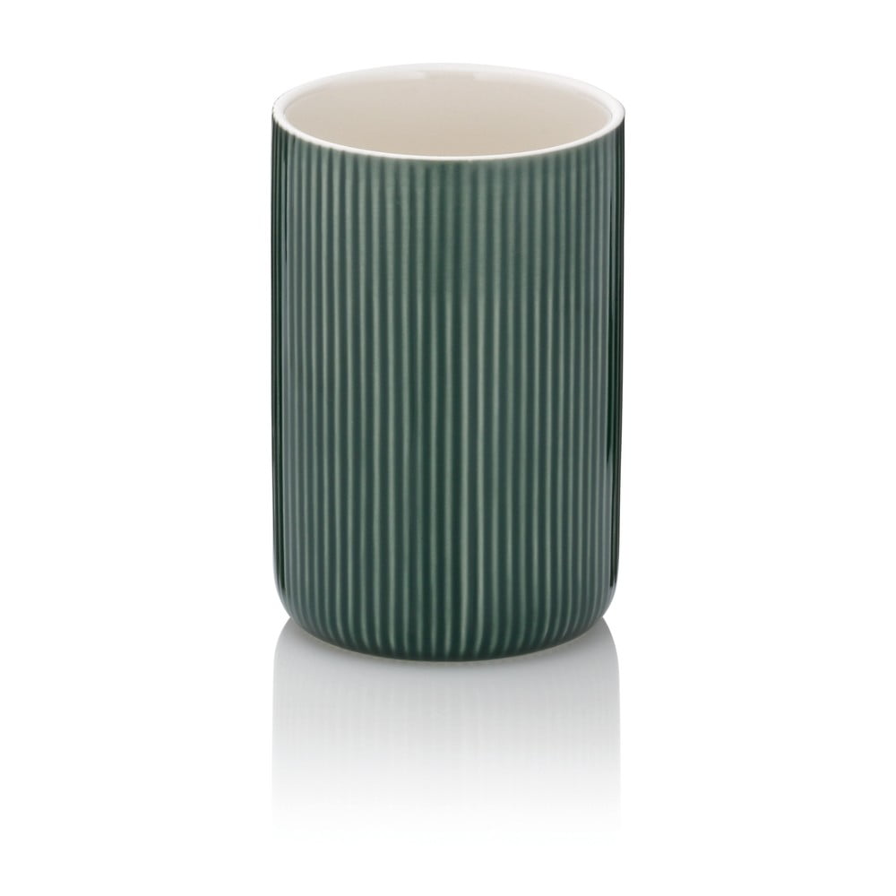 Ava zöld kerámia fogkefetartó pohár - Kela