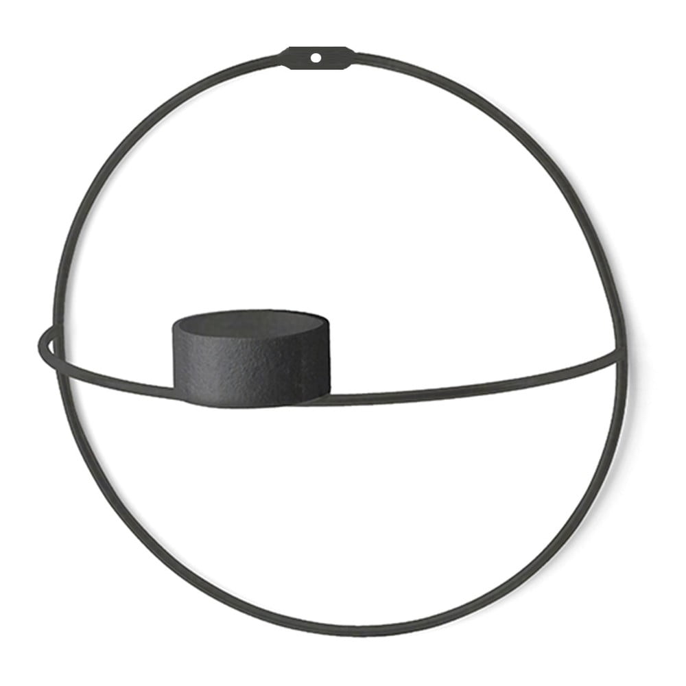 Circle 2 db fekete fali gyertyatartó
