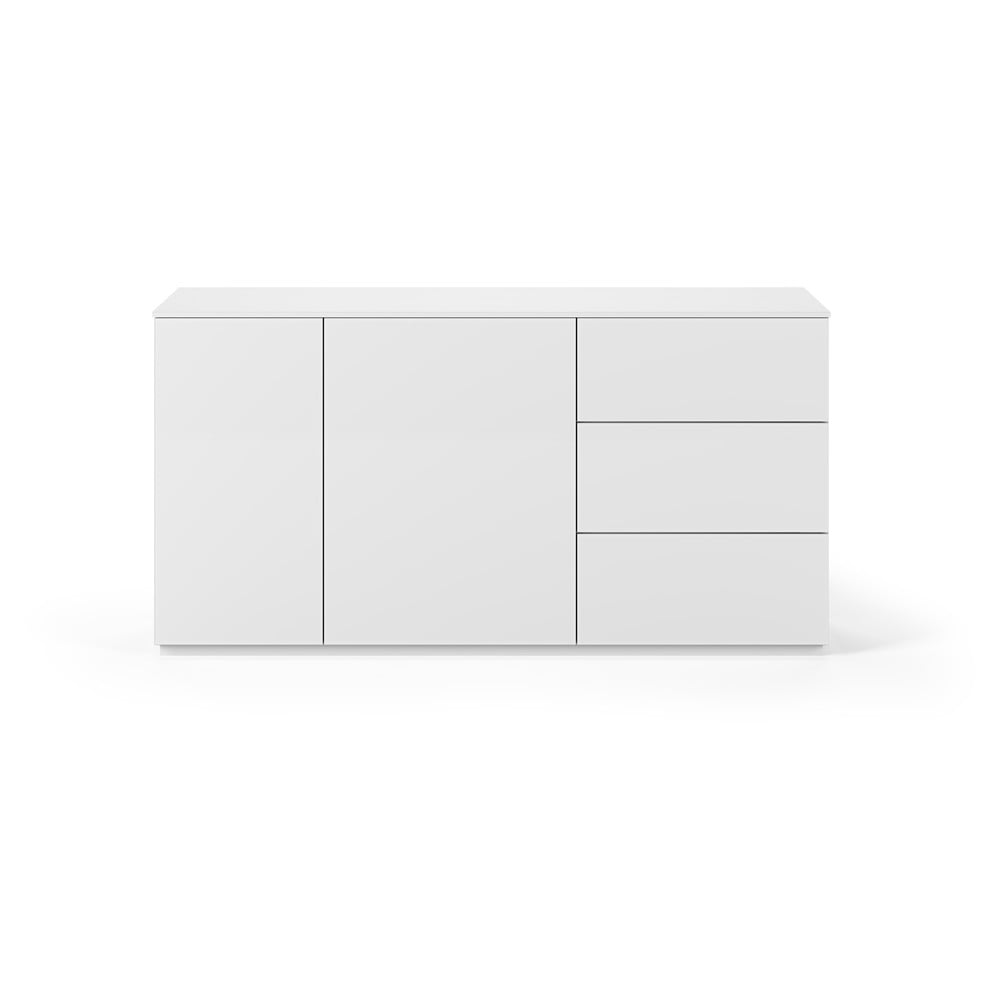 Fehér láda ajtókkal és fiókokkal