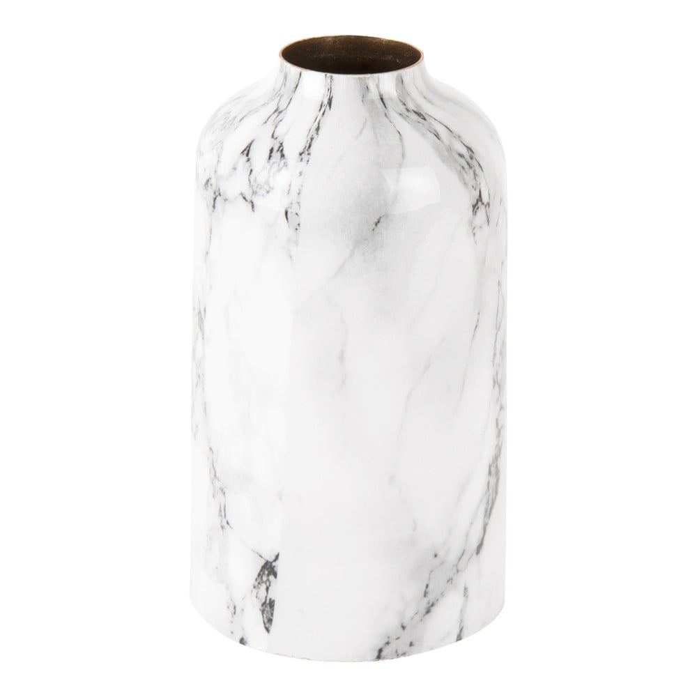 Marble fehér-fekete vas váza