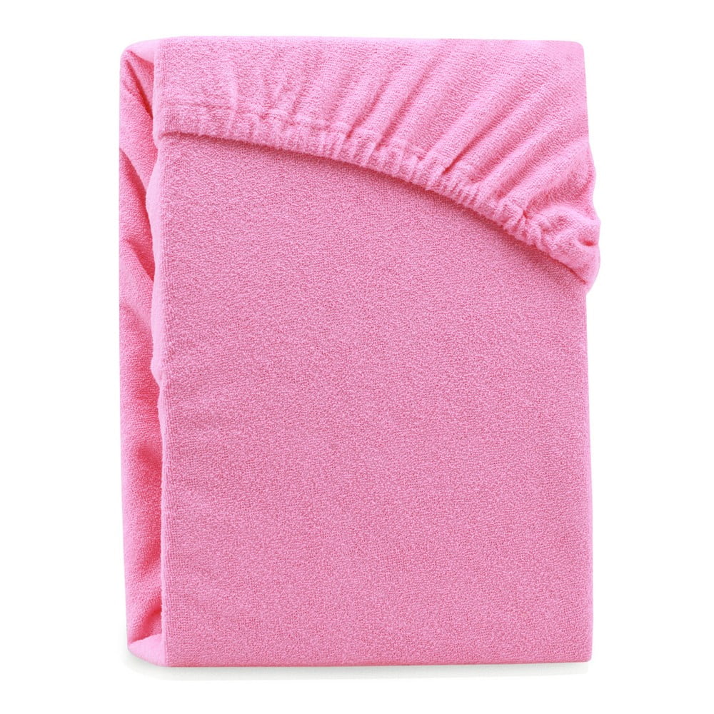 Ruby Pink rózsaszín kétszemélyes gumis lepedő