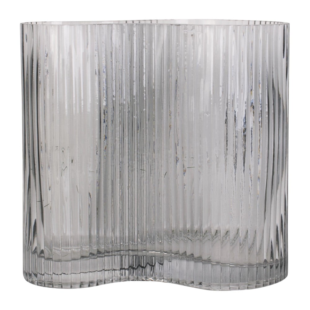 Wave szürke üveg váza