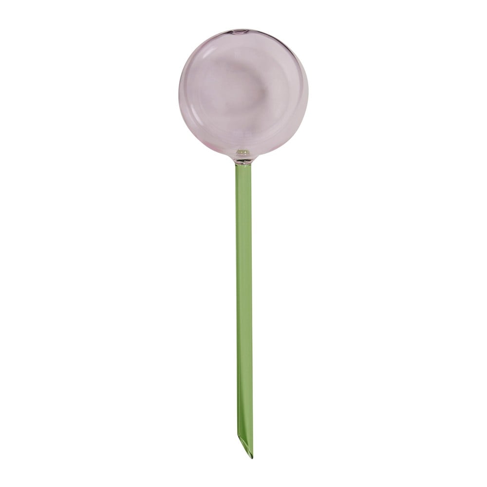 Zöld-rózsaszín üveg öntözőgömb Flora - Hübsch