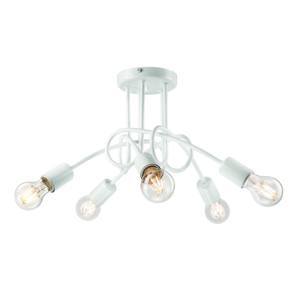 Camilla fehér ötágú függőlámpa - LAMKUR