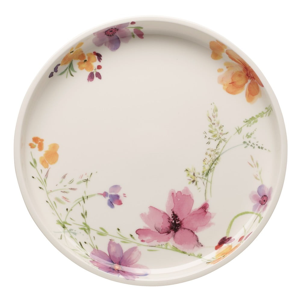 Mariefleur virágmintás porcelán szervírozó tányér