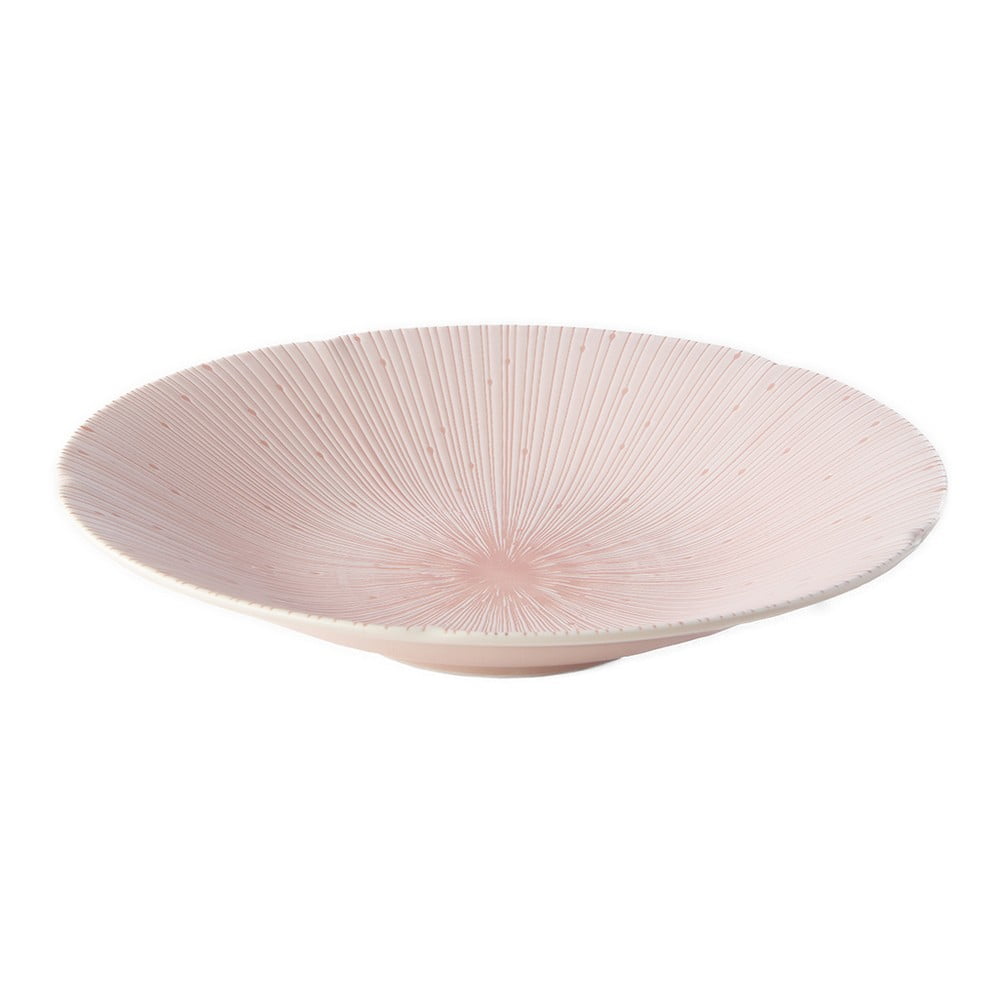Rózsaszín kerámia tésztás tányér ø 24