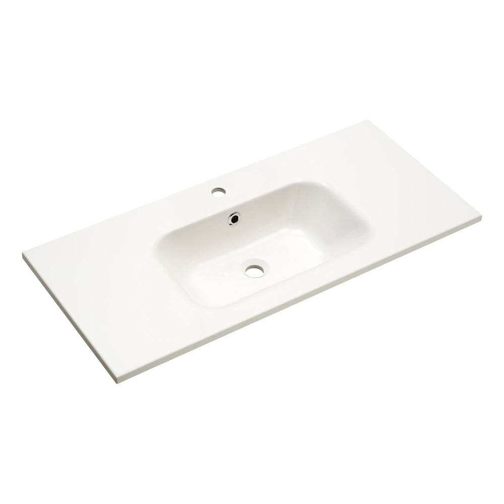 Fehér öntött márvány mosdókagyló 101x46 cm Set 923 - Pelipal