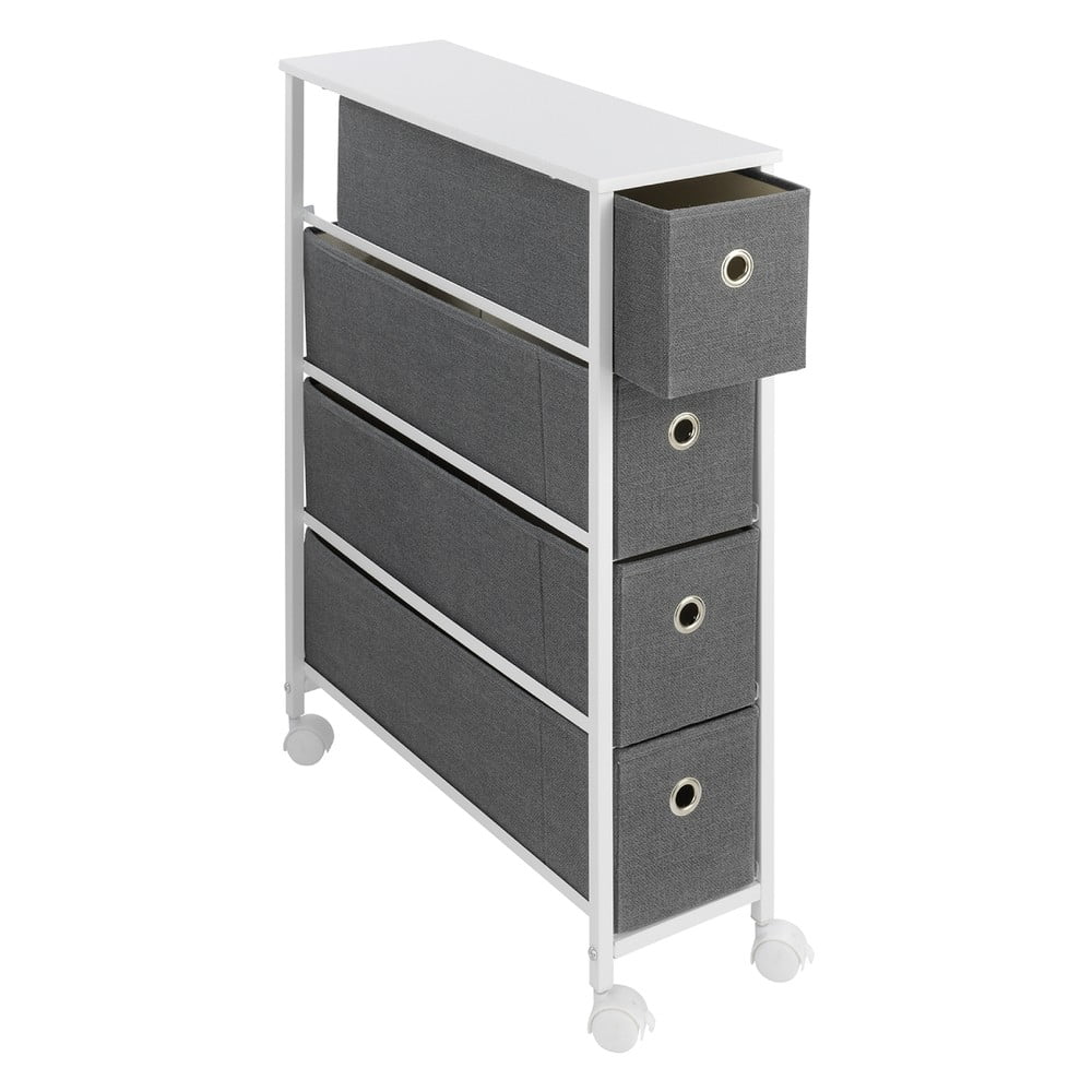 Fehér-szürke mozgatható polc 20x79 cm - Maximex