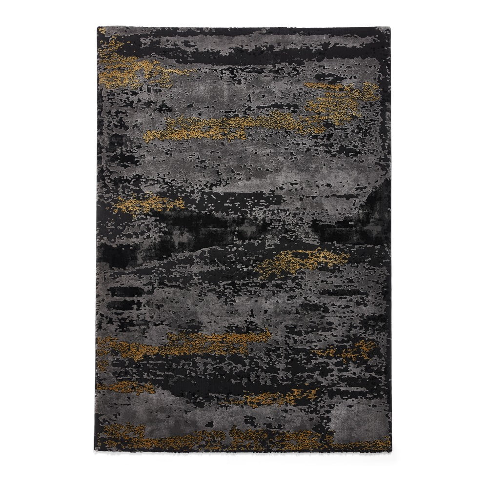 Fekete-aranyszínű szőnyeg 170x120 cm Craft - Think Rugs
