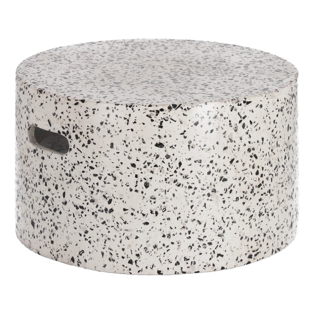 Jenell fehér beton oldalsó asztal