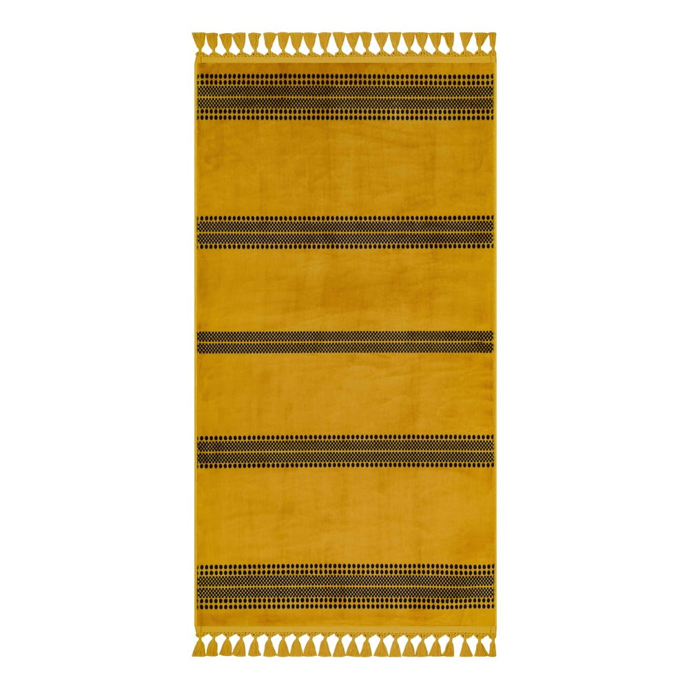 Sárga mosható szőnyeg 180x120 cm - Vitaus