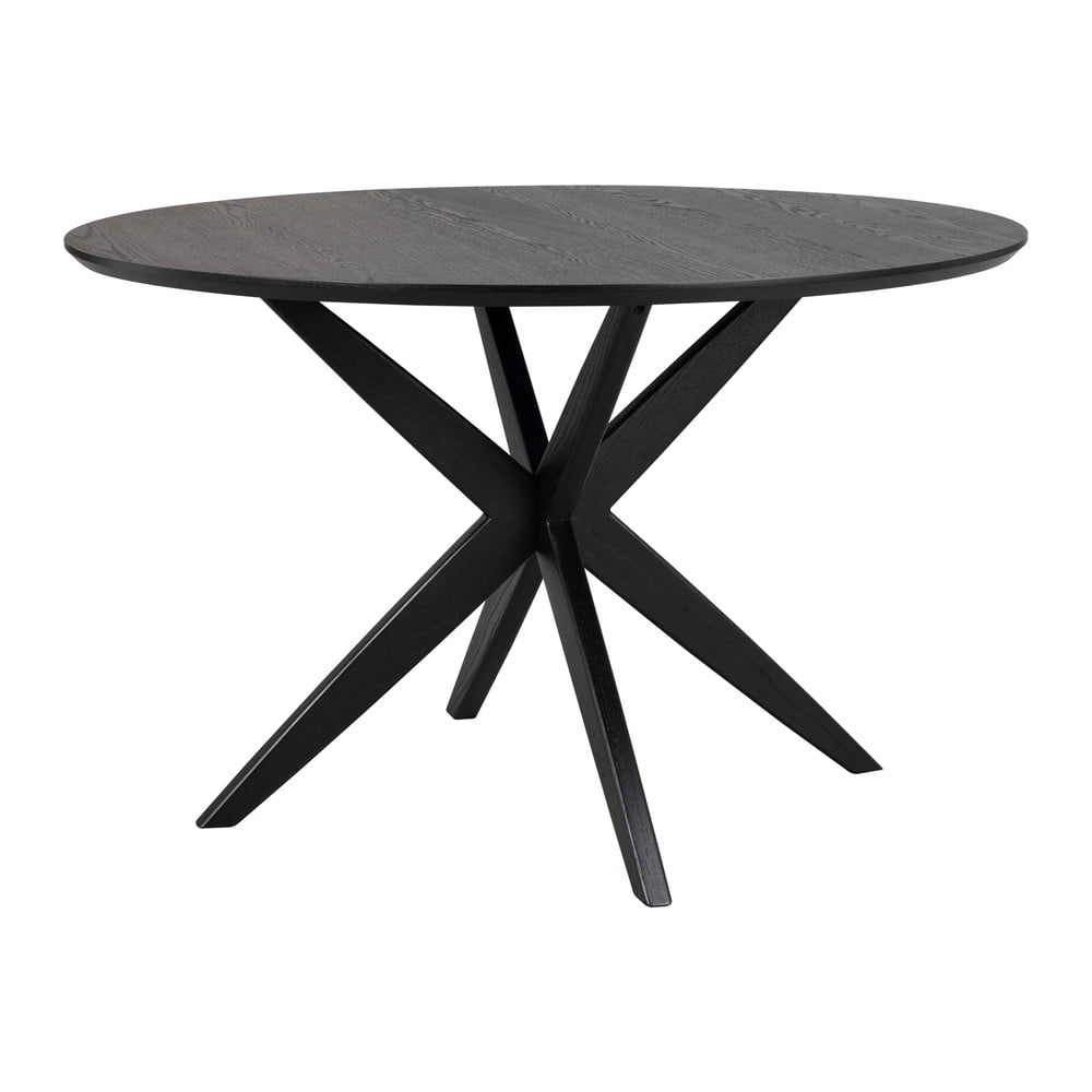 Kerek étkezőasztal tölgyfa dekoros asztallappal 120x120 cm Calverton - Rowico