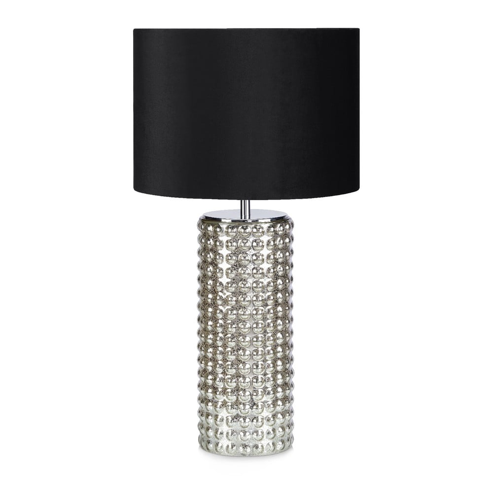 Proud fekete-ezüstszínű asztali lámpa