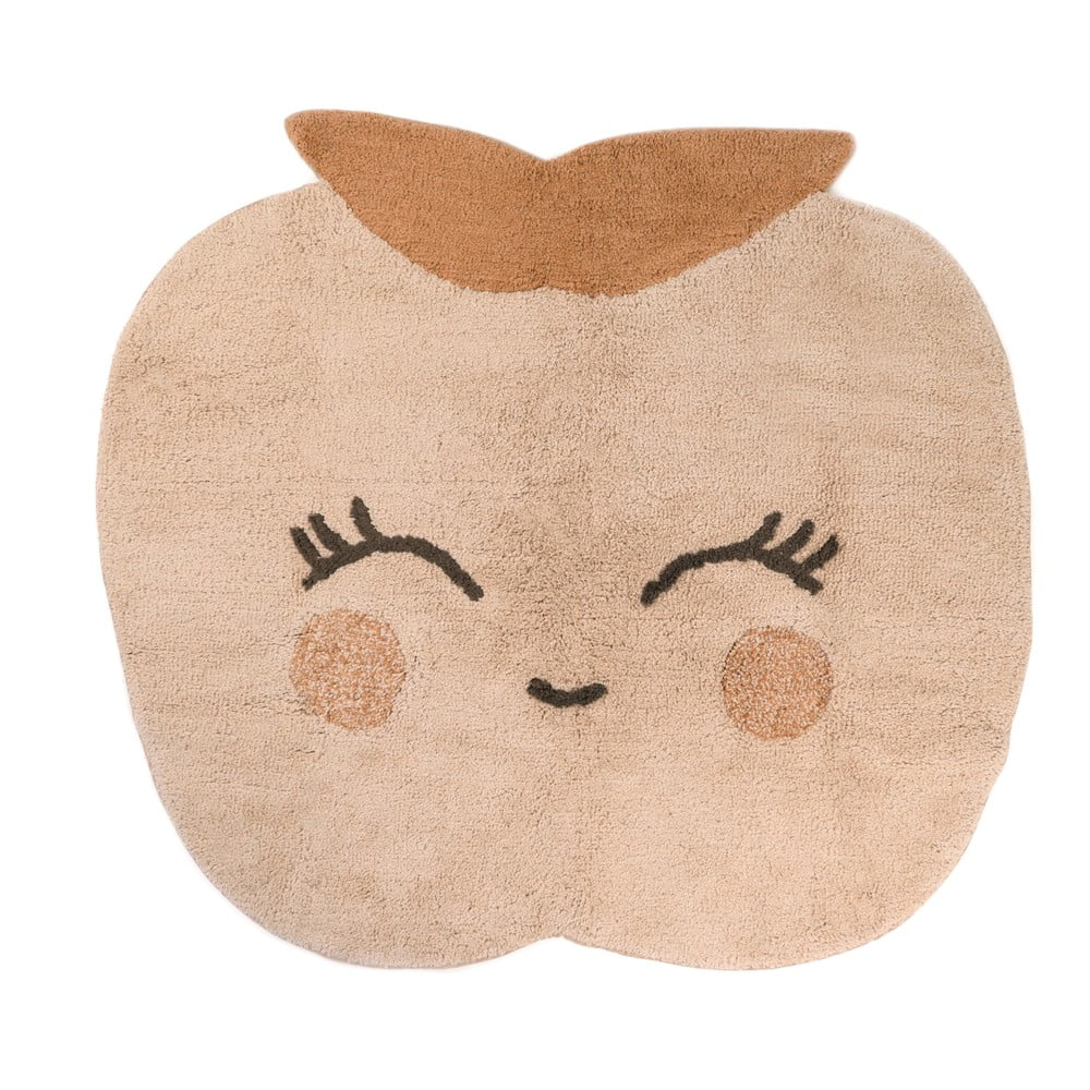 Bézs gyerek szőnyeg 95x105 cm Candy Apple – Nattiot