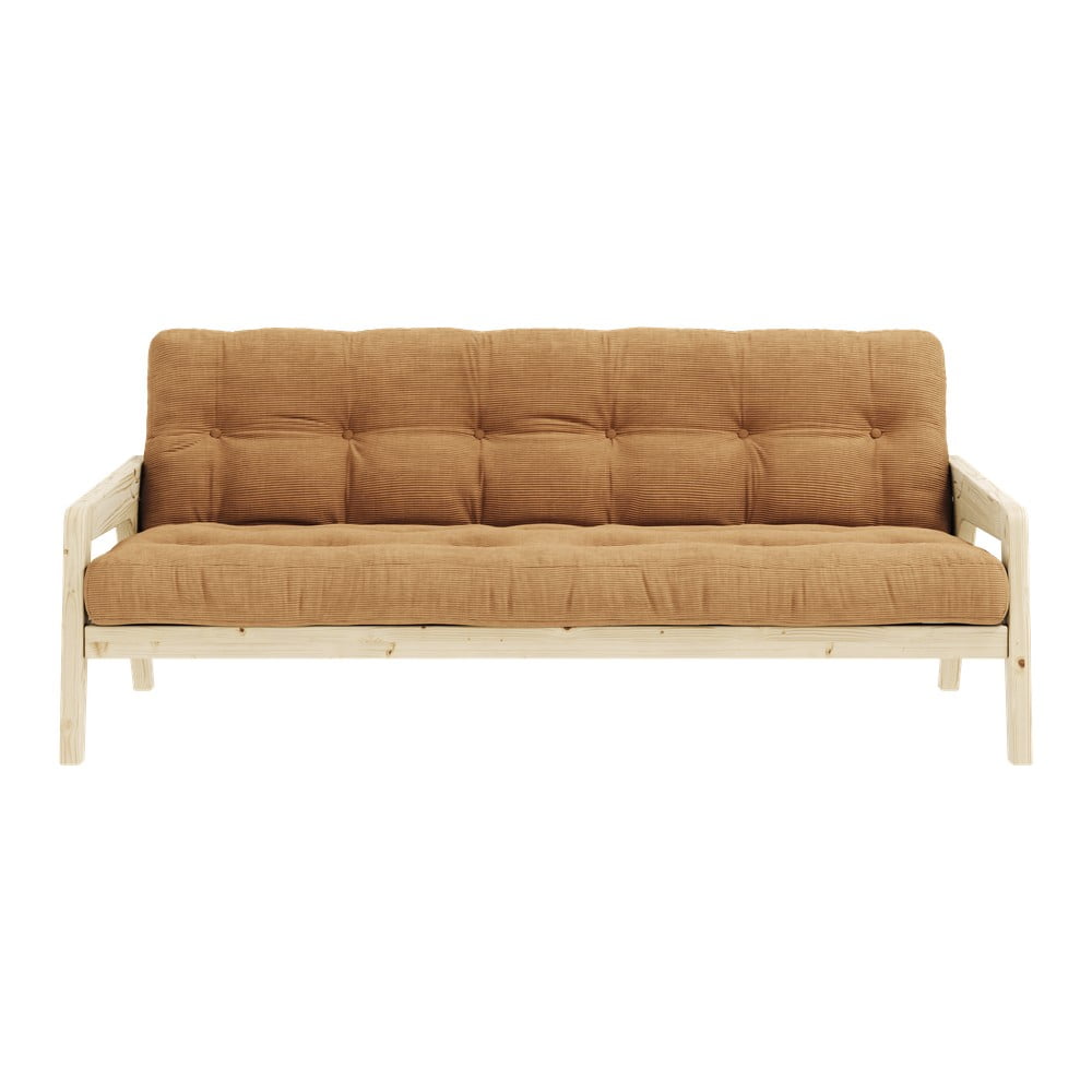 Mustársárga kinyitható kanapé 190 cm Grab Clear – Karup Design