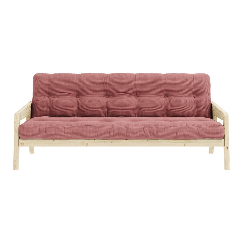 Rózsaszín kinyitható kanapé 190 cm Grab Clear – Karup Design