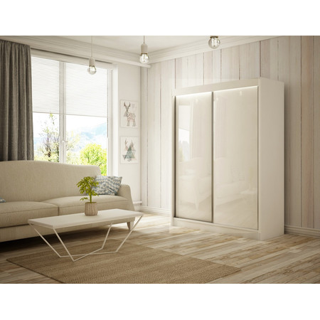 Peak Gardróbszekrény -120 cm Fehér Fehér/matt Furniture