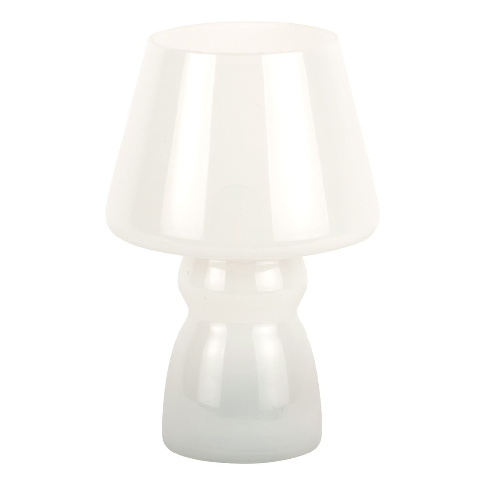 Fehér LED asztali lámpa üveg búrával (magasság 25