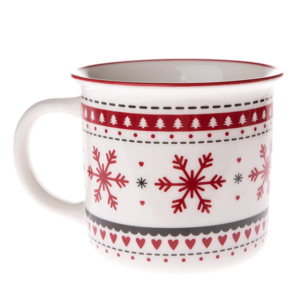 Karácsonyi mintás porcelán bögre 380 ml – Dakls