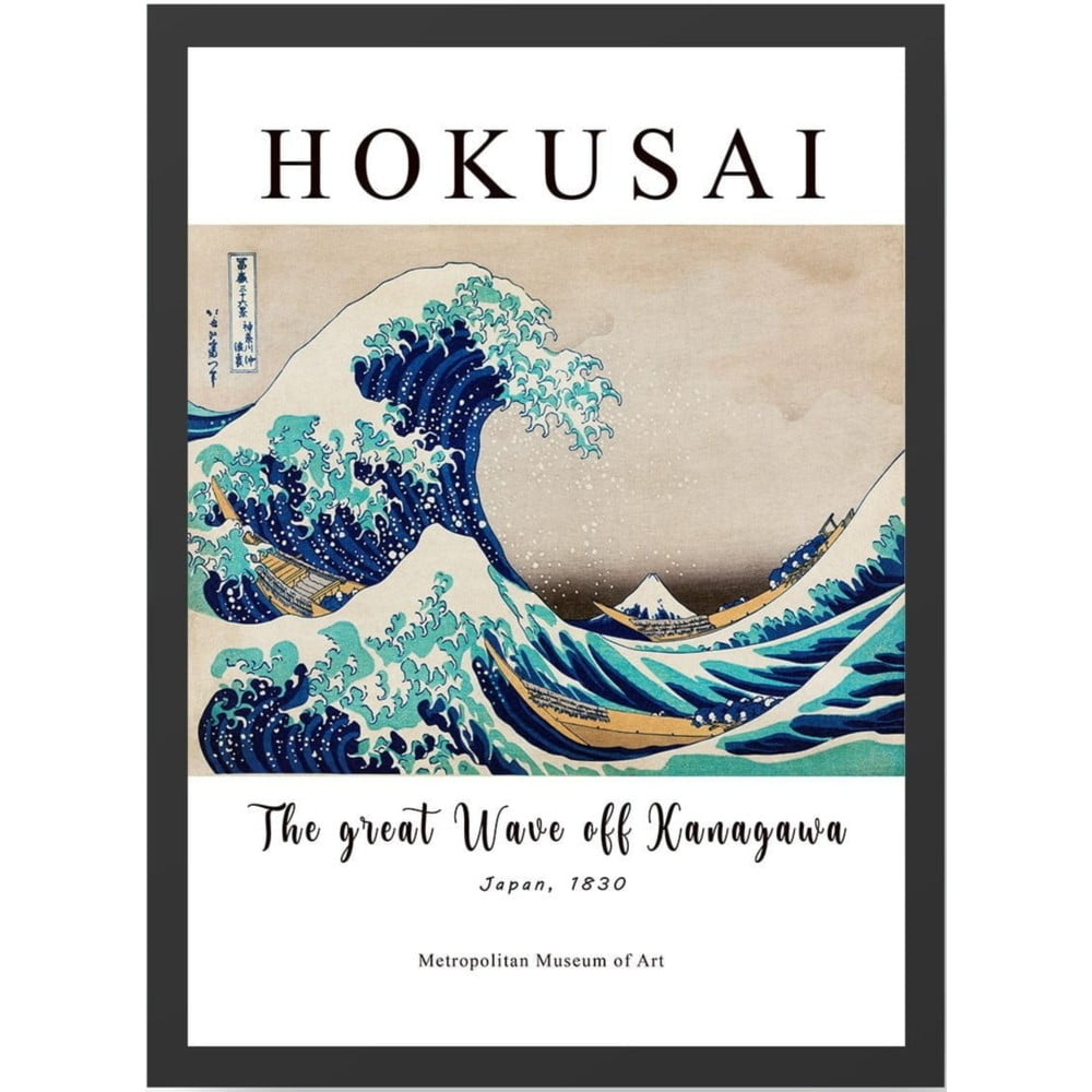 Poszter 35x45 cm Hokusai – Wallity