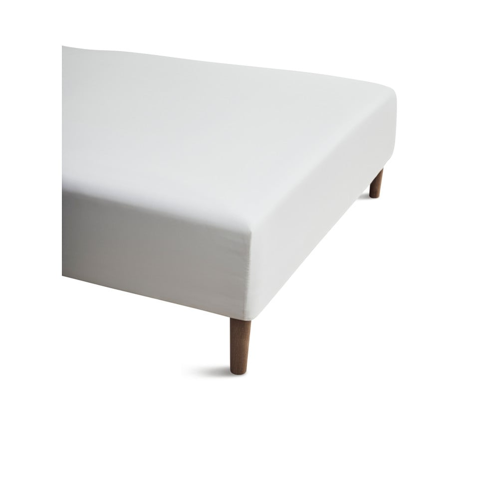 Fehér gumis pamut-perkál lepedő 140x200 cm Percale – JUNA