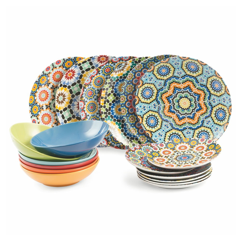 Porcelán étkészlet 18 db-os Marrakesh – Villa d'Este
