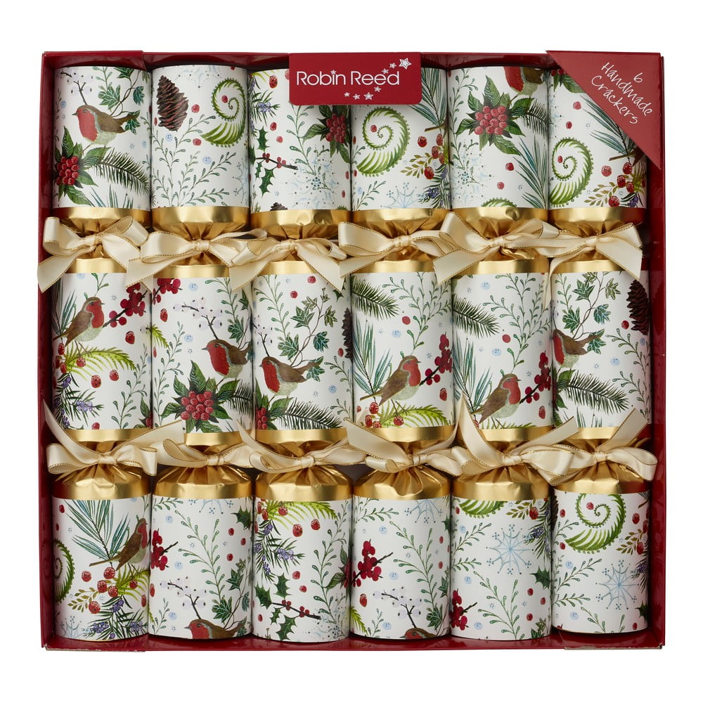 Karácsonyi cracker készlet 6 db-os Festive Robins - Robin Reed