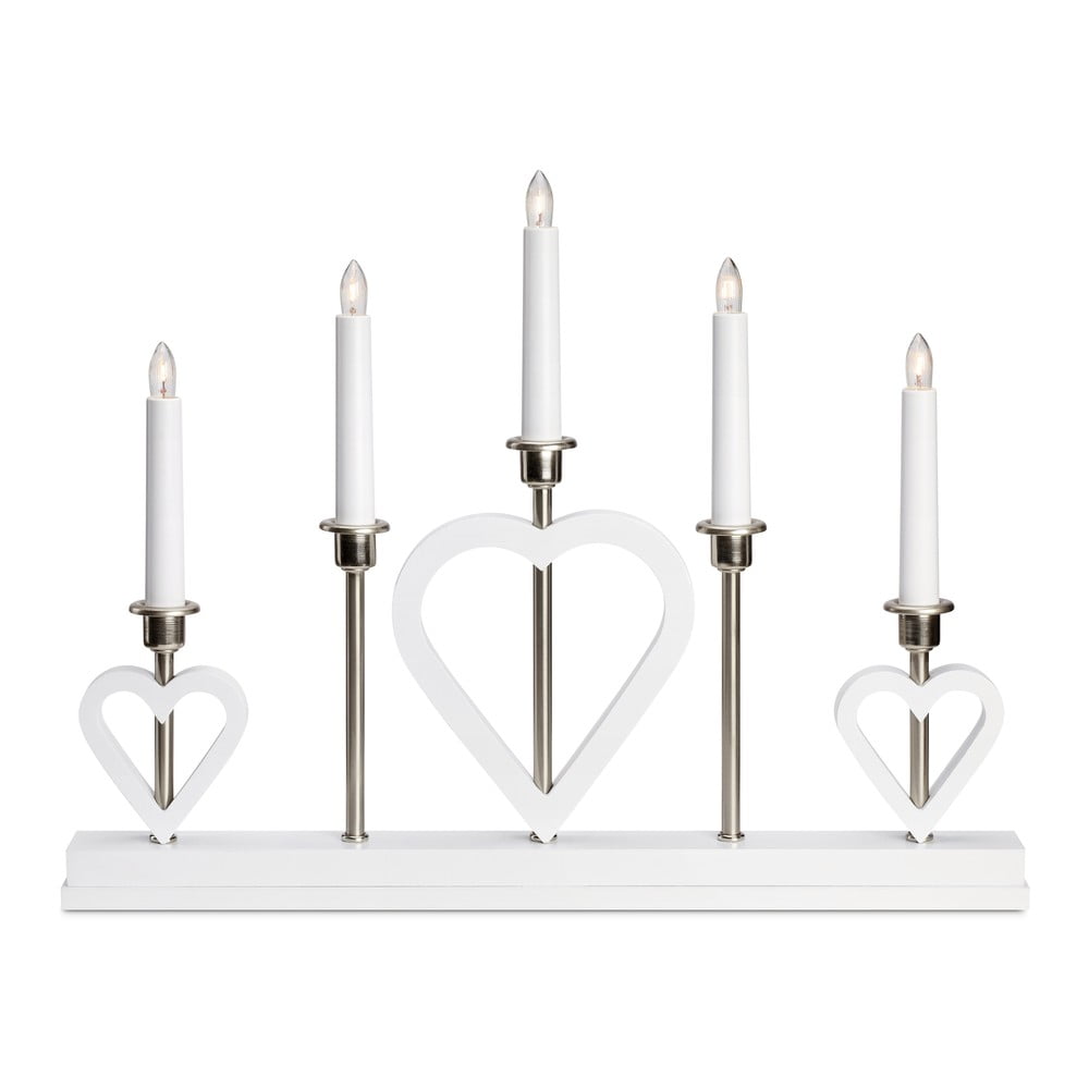 Fehér fénydekoráció karácsonyi mintával Melissa – Markslöjd