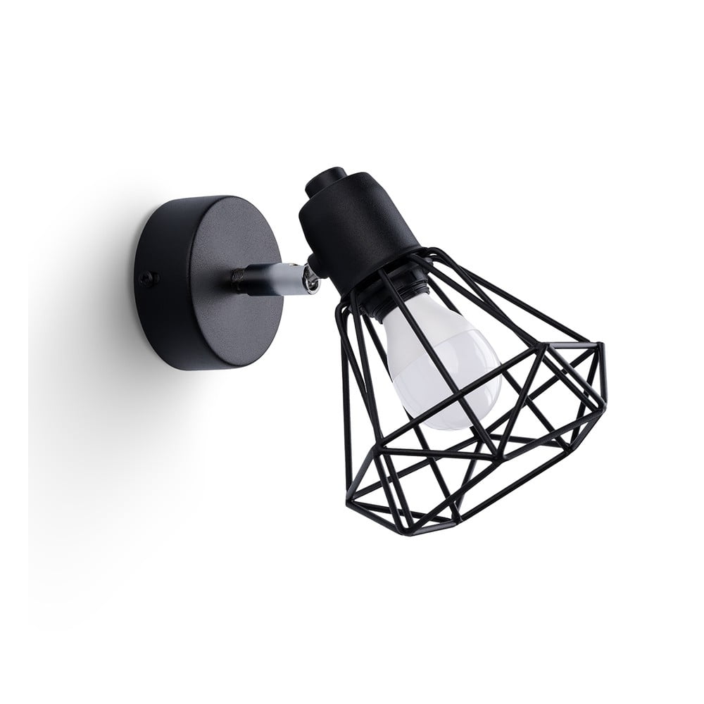 Fekete fali lámpa ø 10 cm Varpu – Nice Lamps