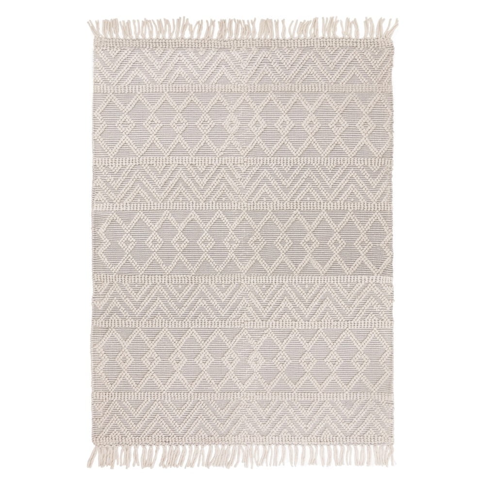 Világosszürke gyapjú szőnyeg 160x230 cm Asra – Asiatic Carpets