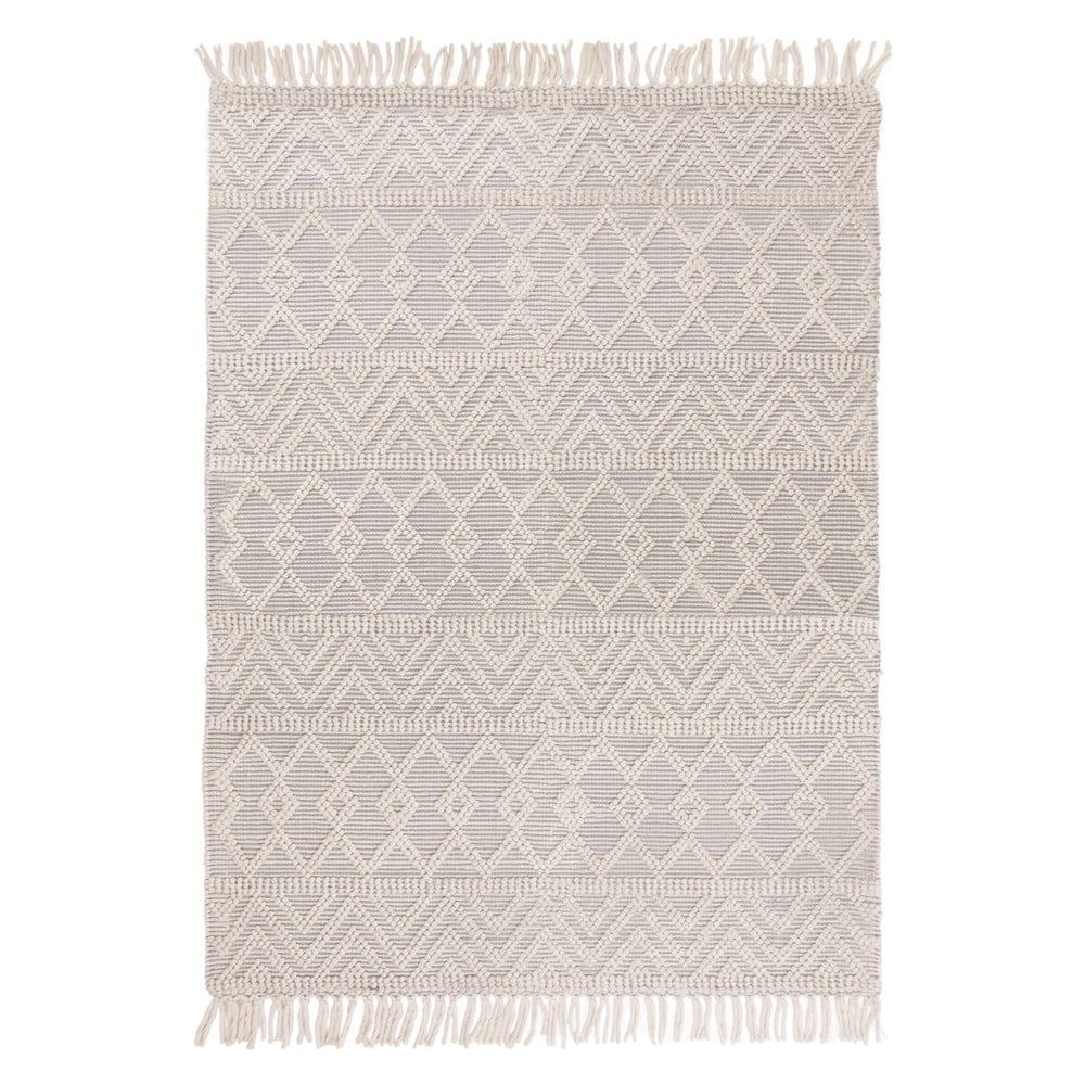 Világosszürke gyapjú szőnyeg 160x230 cm Asra – Asiatic Carpets