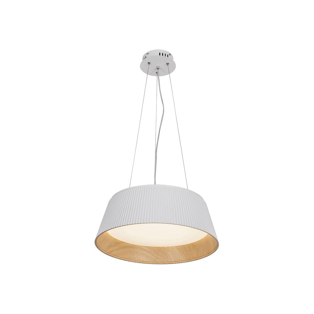 Fehér-natúr színű LED függőlámpa fém búrával ø 45 cm Umbria – Candellux Lighting