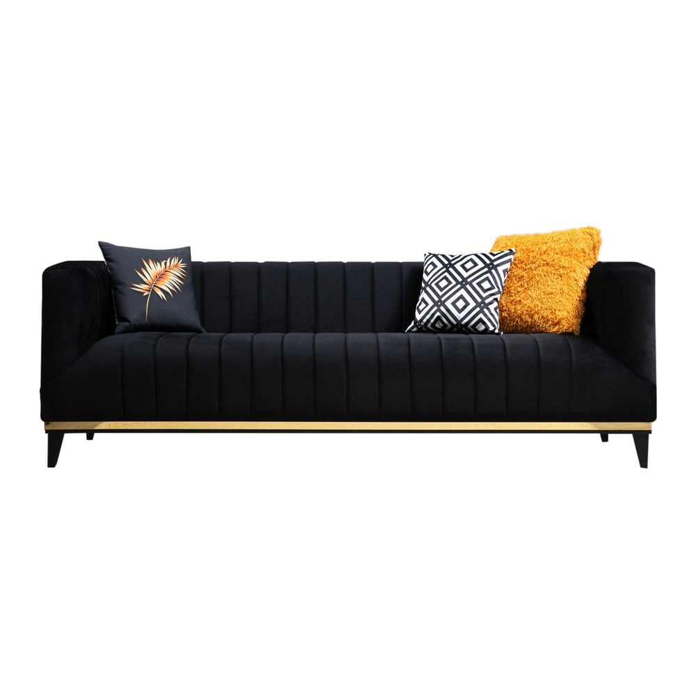 Fekete kanapé 222 cm Bellino – Balcab Home