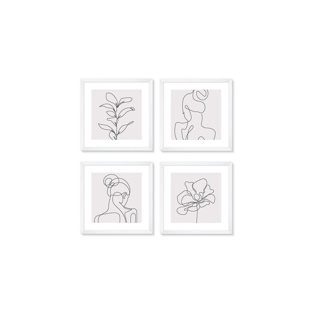 Keretezett poszter szett 4 db-os 32x32 cm