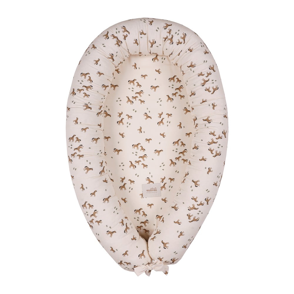 Krémszínű babafészek Free Horses – Malomi Kids