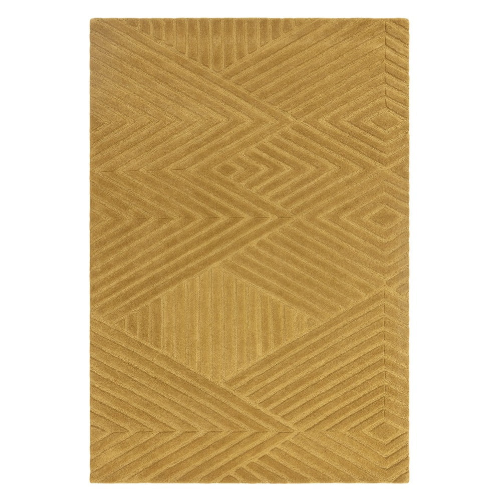 Okkersárga gyapjú szőnyeg 120x170 cm Hague – Asiatic Carpets