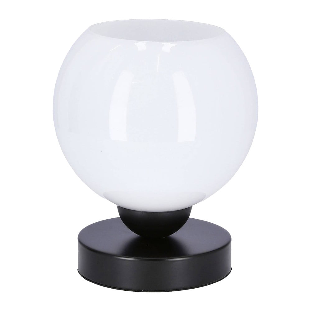 Fehér asztali lámpa üveg búrával (magasság 19 cm) Caldera – Candellux Lighting