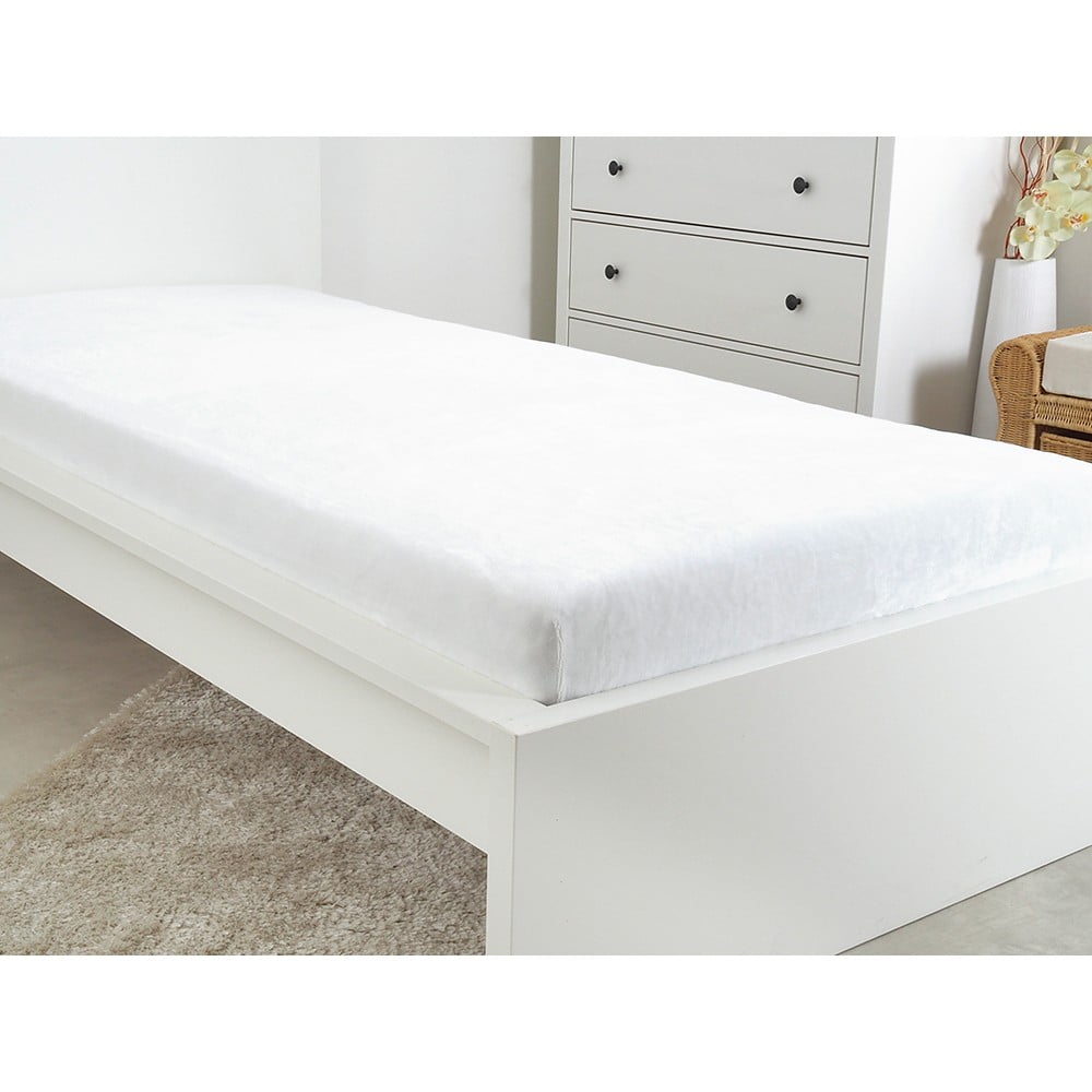 Fehér mikroplüss lepedő 90x200 cm Exclusive – B.E.S.