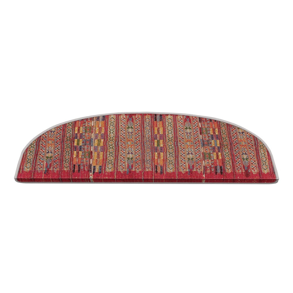 Piros lépcsőszőnyeg szett 16 db-os 20x65 cm Anatolia – Vitaus
