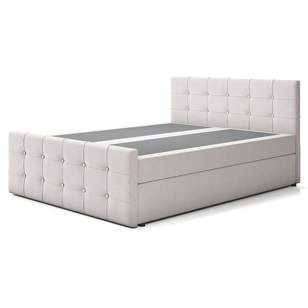 Čalouněná postel TRENTO s pružinovou matrací 180x200 cm Béžová SG butor