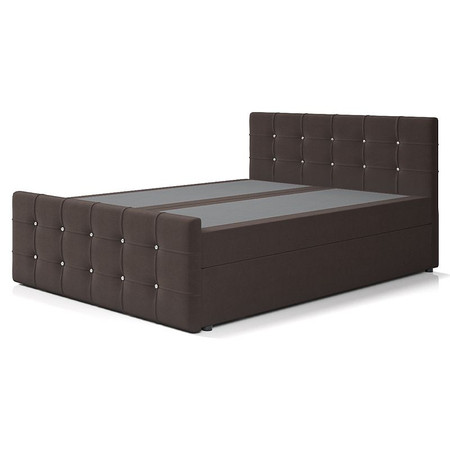 Čalouněná postel TRENTO s pružinovou matrací 180x200 cm Hnědá SG butor