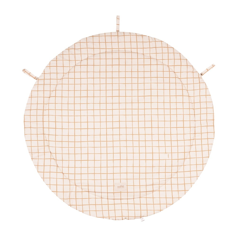 Bézs játszószőnyeg Camel Check – Malomi Kids