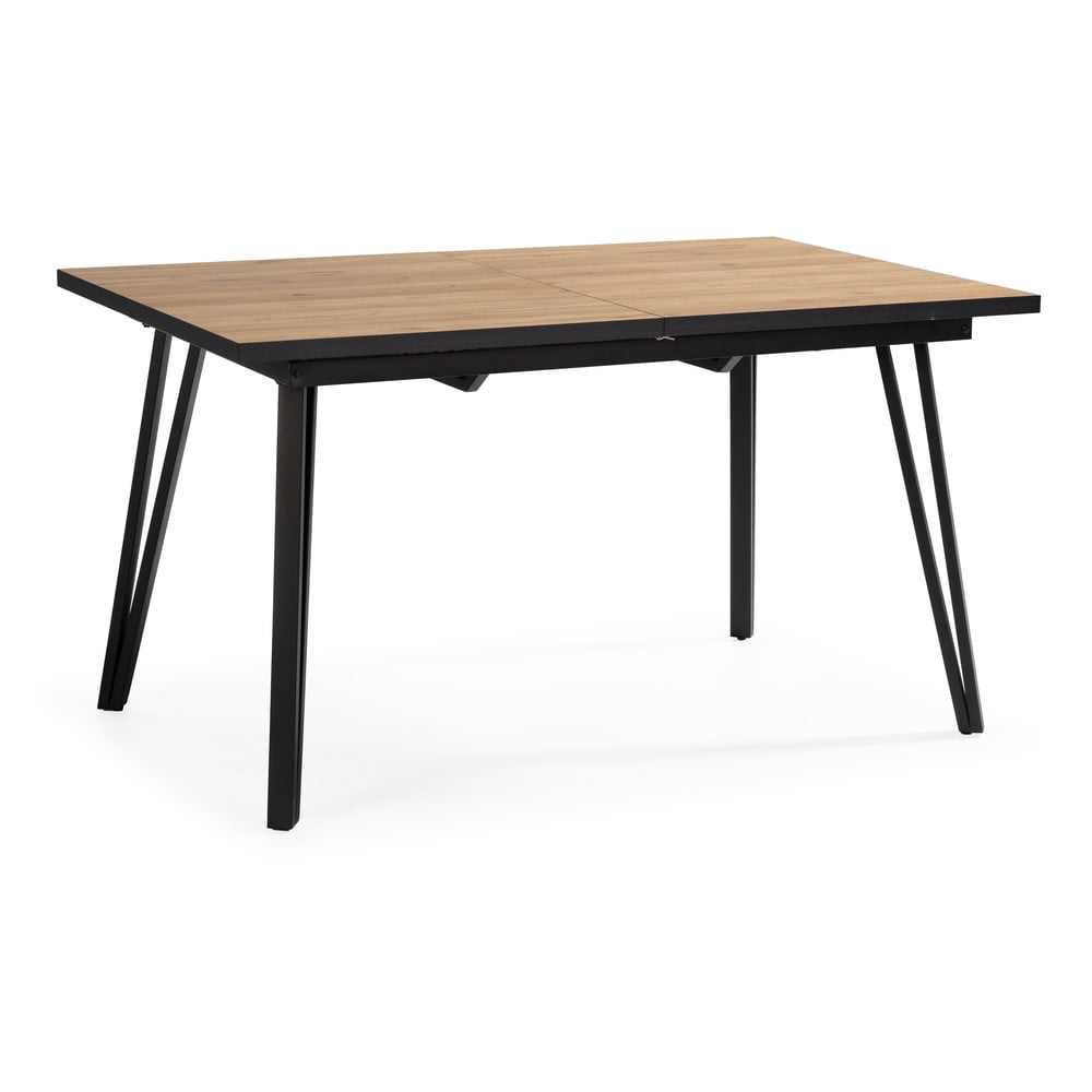 Étkezőasztal tölgyfa dekoros asztallappal 90x140 cm Cleo – Marckeric