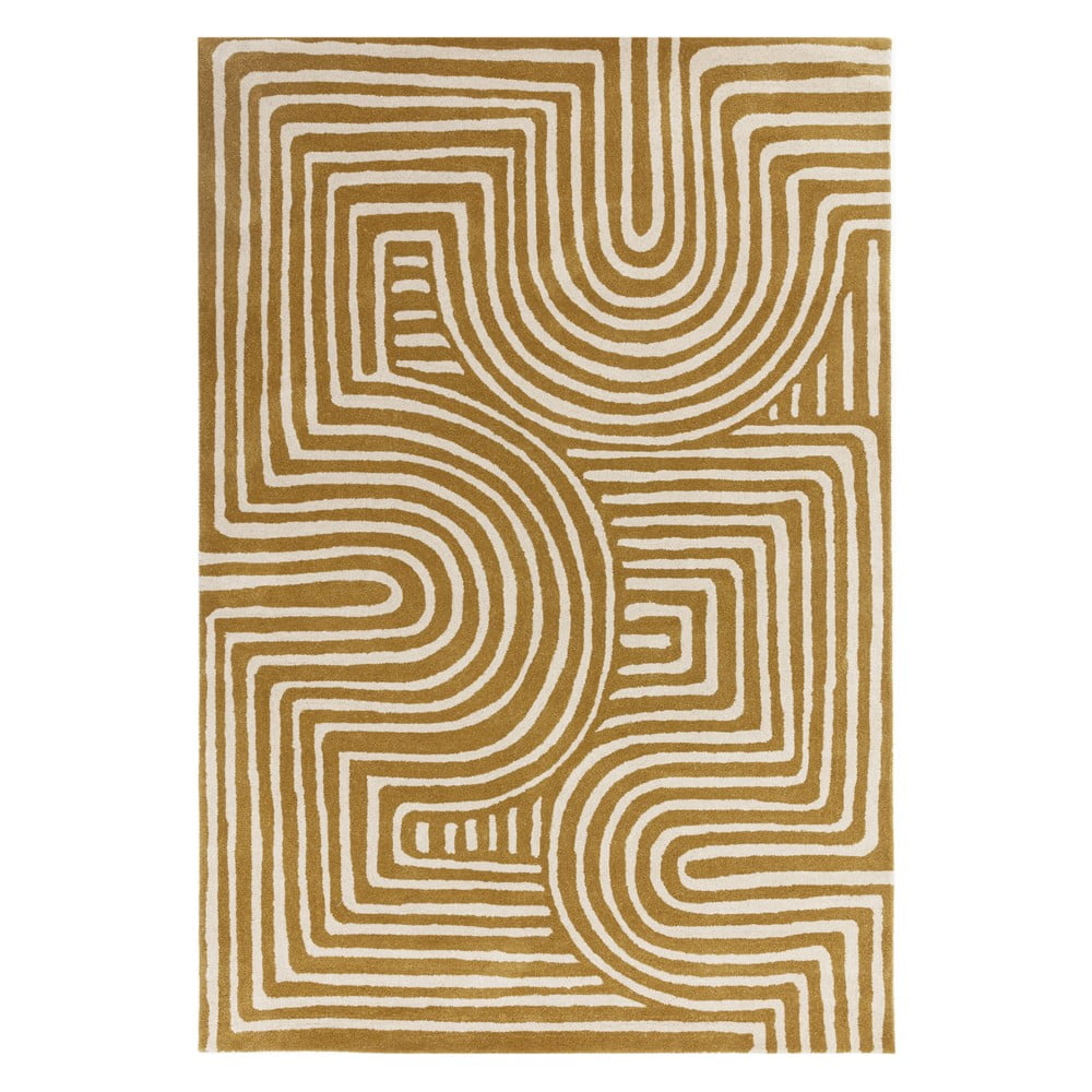 Okkersárga gyapjú szőnyeg 160x230 cm Reef – Asiatic Carpets