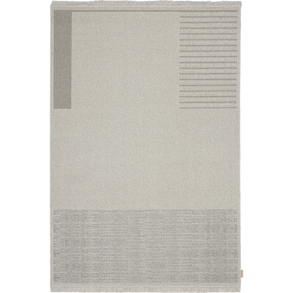 Világosszürke gyapjú szőnyeg 160x230 cm Nizer – Agnella