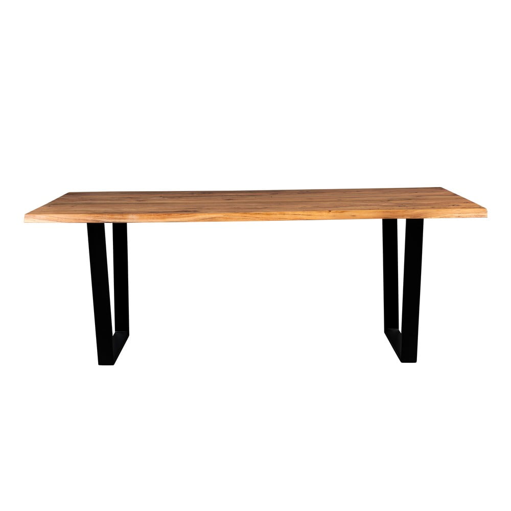 Étkezőasztal akácfa asztallappal 90x220 cm Aka – Dutchbone