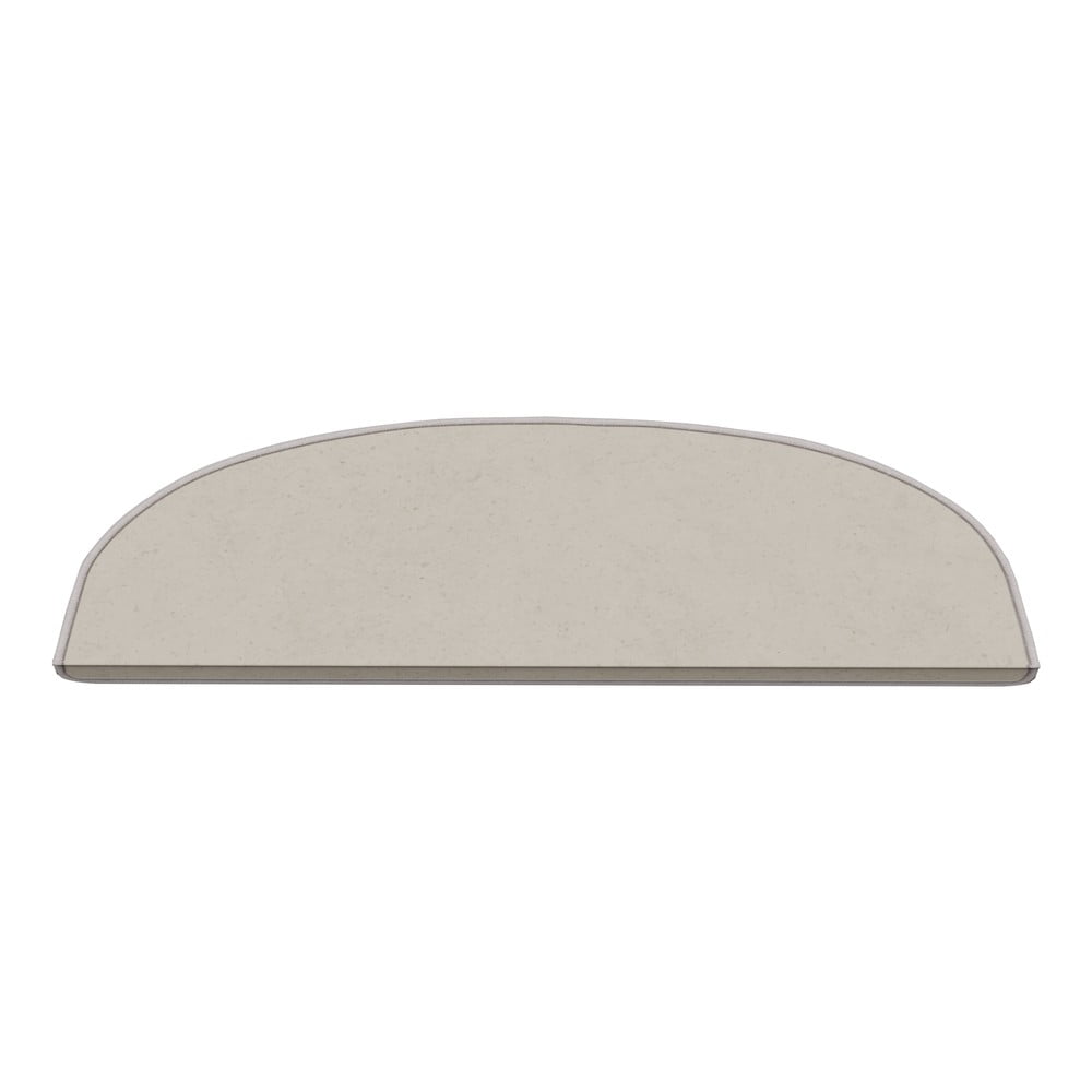 Krémszínű lépcsőszőnyeg szett 16 db-os 20x65 cm Plain Color – Vitaus