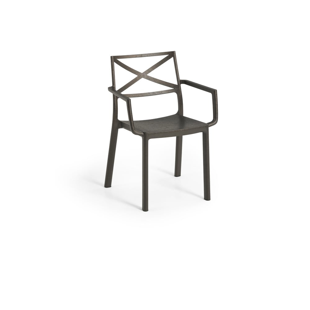 Bronzszínű műanyag kerti szék Metalix – Keter