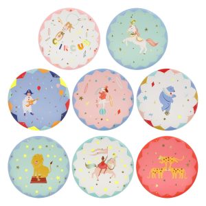 Egyszer használatos papír  tányér készlet 8 db-os Circus – Meri Meri